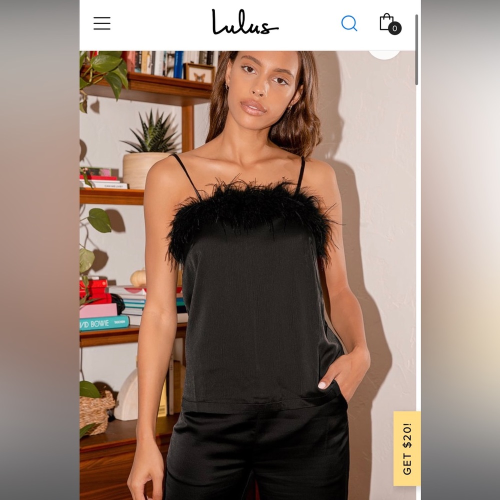 Lulu’s Satin Feather Top